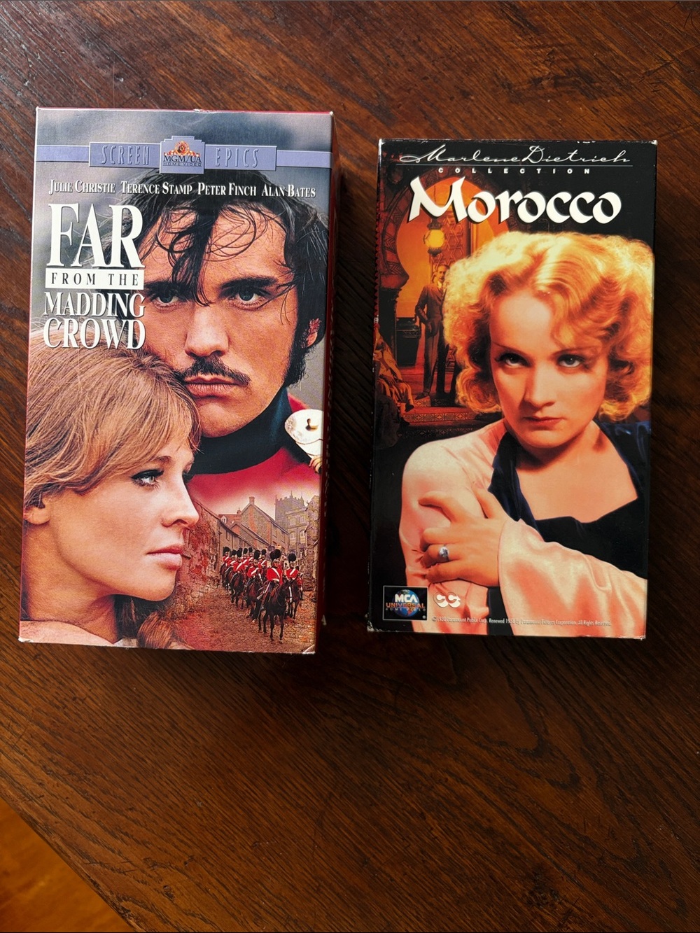 2 films “Far From The Madding Crowd” and “Morocco” on VHS